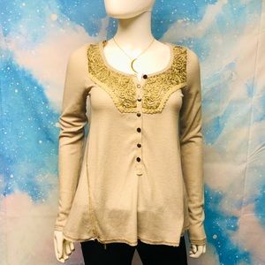 FREE PEOPLE EMBELLISHED SWING TOP